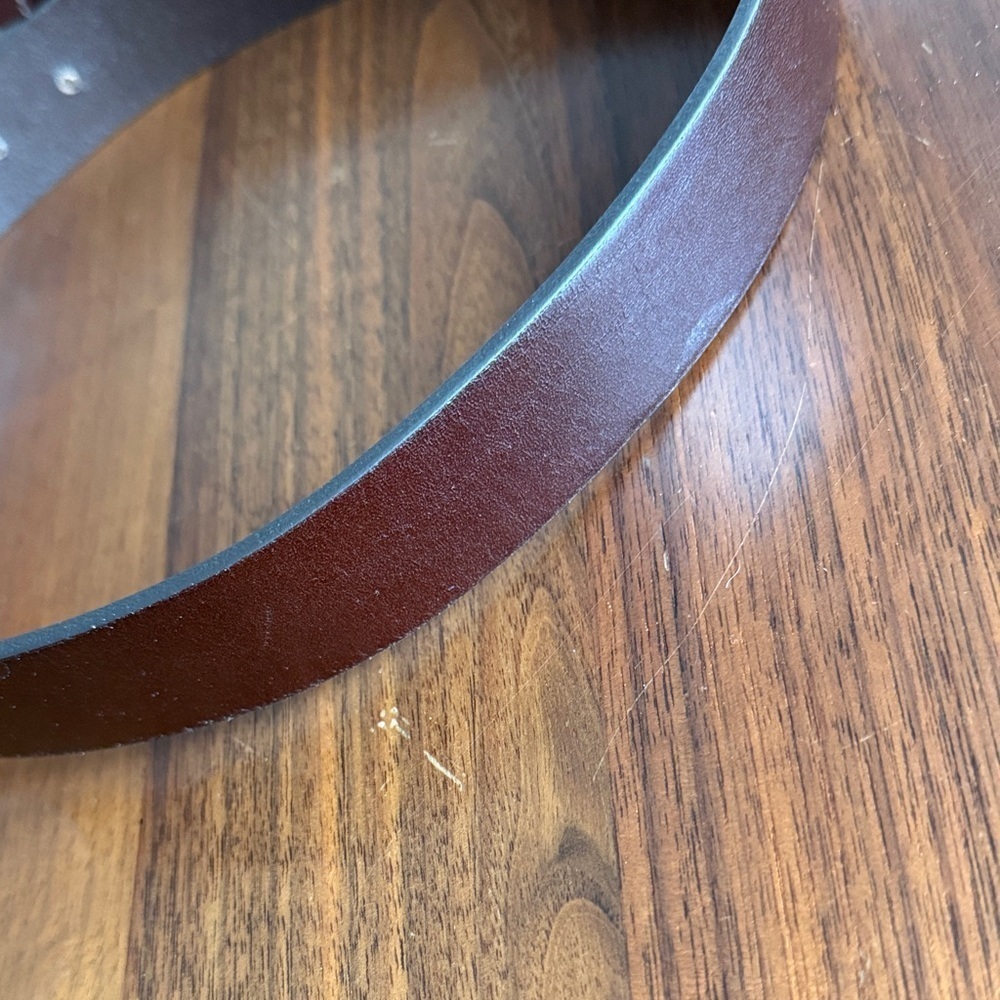 Men's Brown italien Leather Belt - simons size 34 - Picture 5 of 5